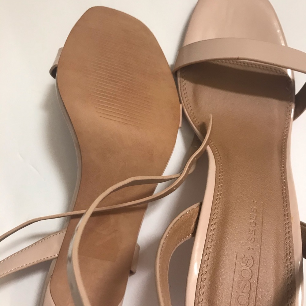 NEW ASOS Nude Pink Ankle Strap Heels, Sz UK 6.5 - Picture 3 of 7